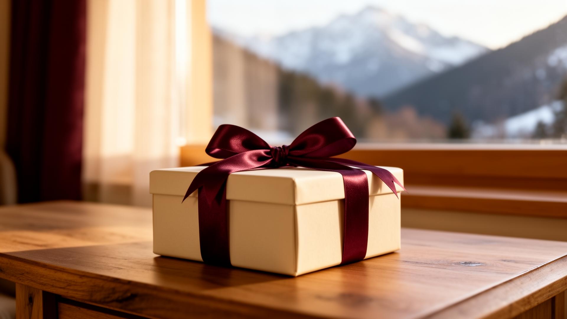 Gift box with ribbon – Hotel Almrausch voucher