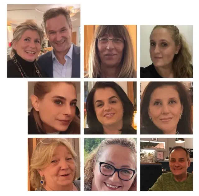 Team des Hotel Almrausch Bad Reichenhall – Gastgeber Andrea Nickolai und Gerald Wernig mit Mitarbeitern